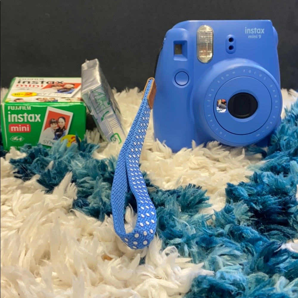 Blue Instax Mini 9 with 30 sheets of Film Included